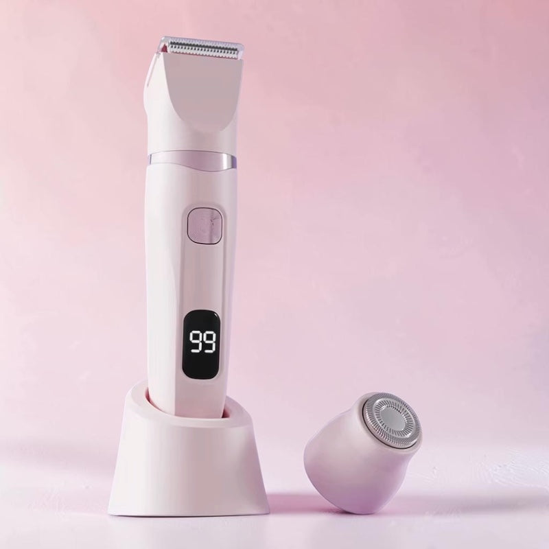 DualTrim 2-i-1 – Ladyshaver & keramisk bikinitrimmer – velegnet til sart hud