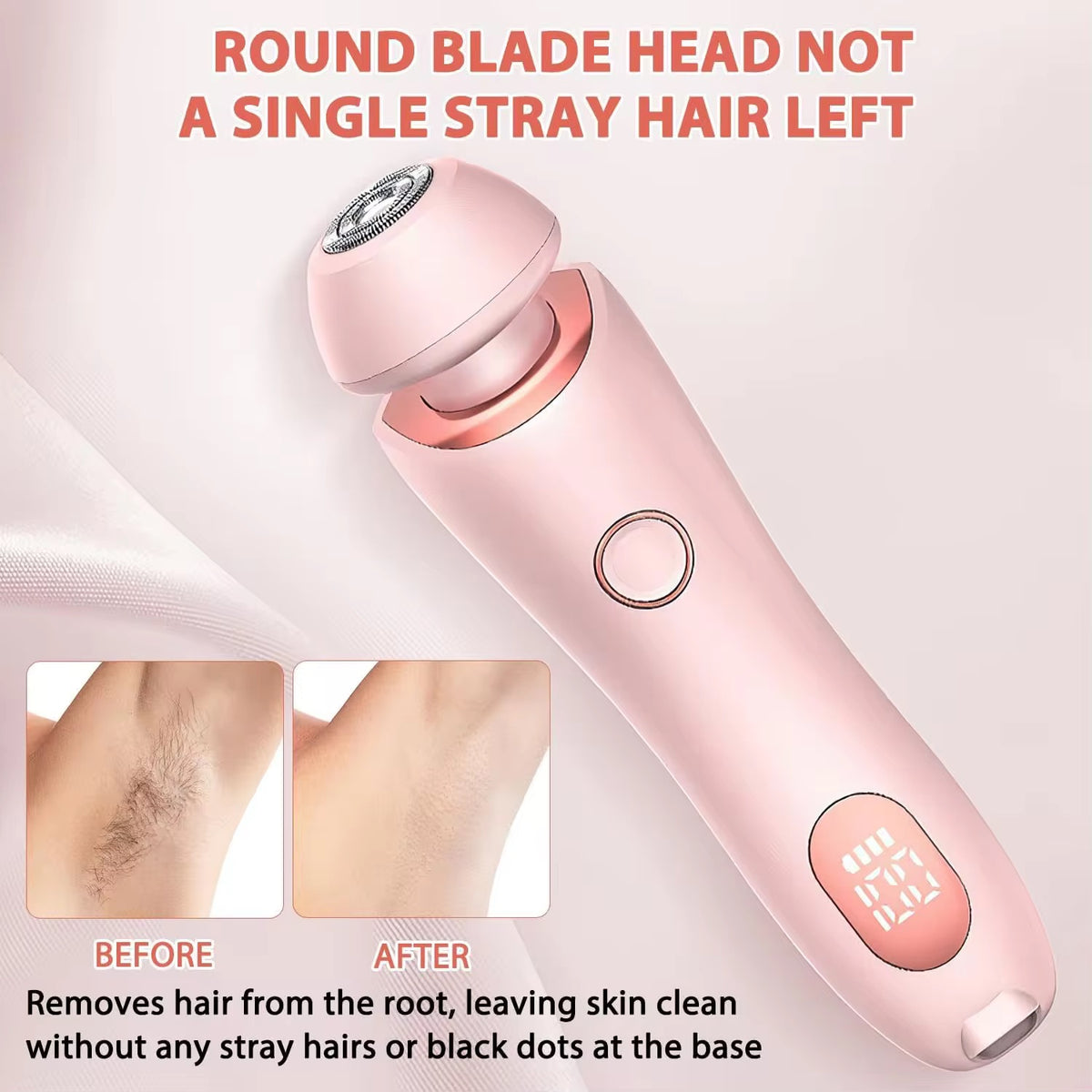 Ladyshaver inkl. ekstra skærerhoved sæt - Gratis fragt