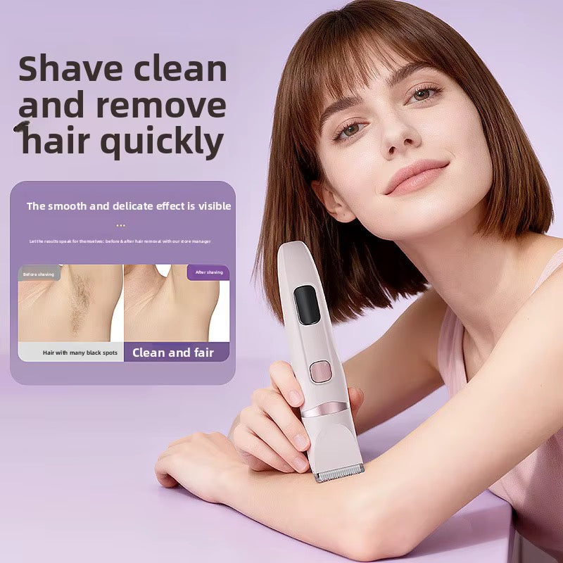 DualTrim 2-i-1 – Ladyshaver & keramisk bikinitrimmer – velegnet til sart hud