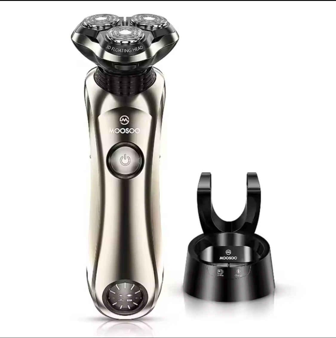 Shaver med opladnings- og steriliseringsbase