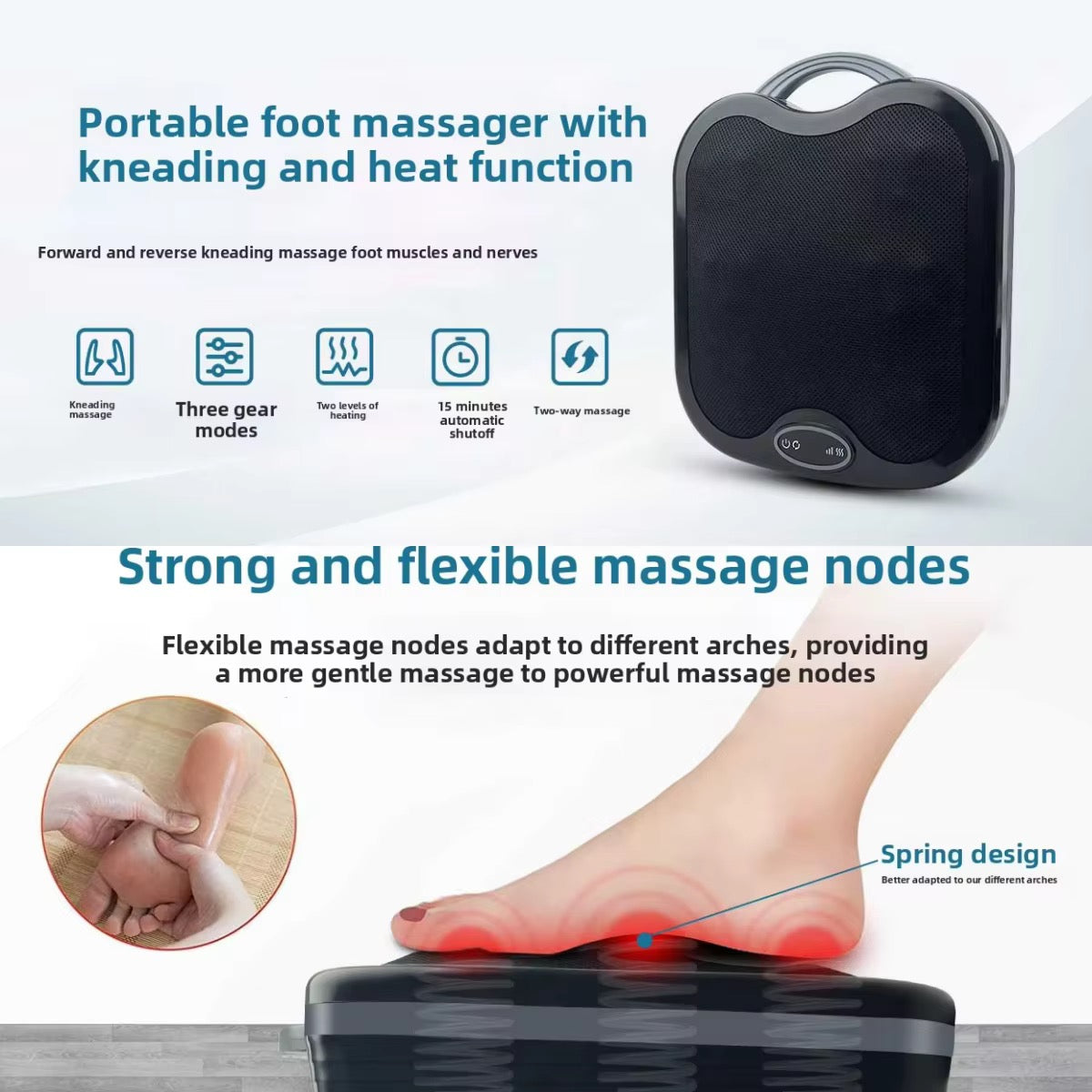 TeraWave Foot Massager – avanceret fodmassage med varme & energiteknologi