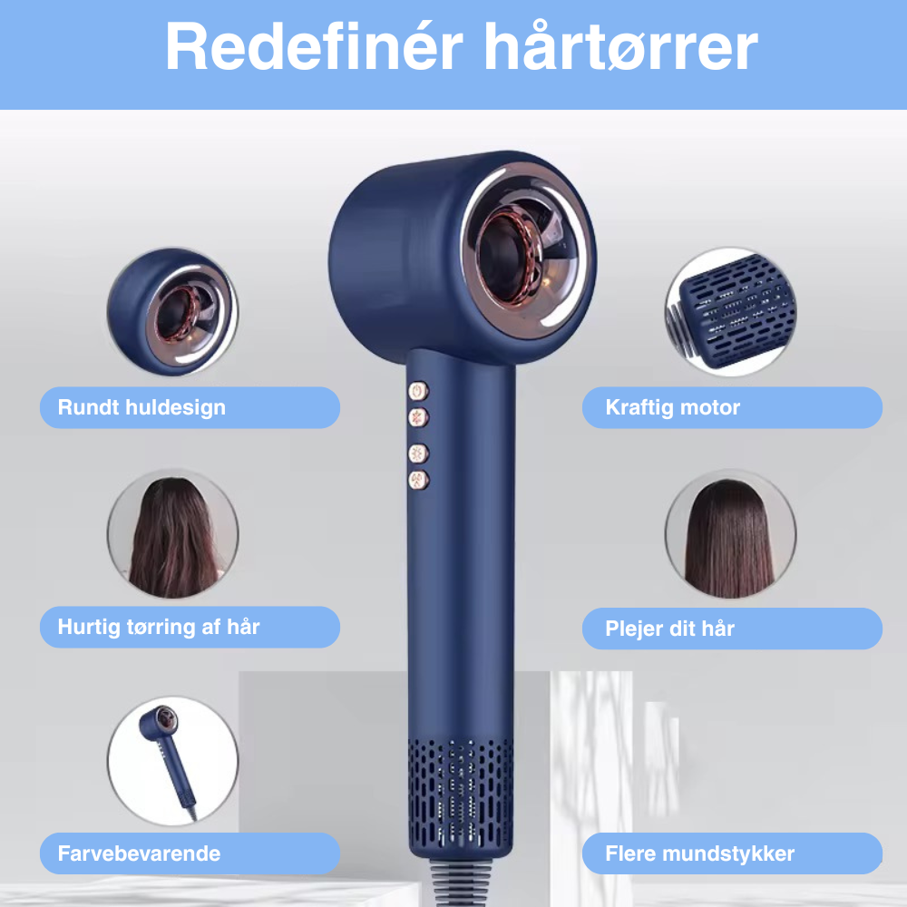 Ionic Proff styling kit – 2000w Professionel hårtørring med luft, ioner og kontrolleret varme - Bedst i test