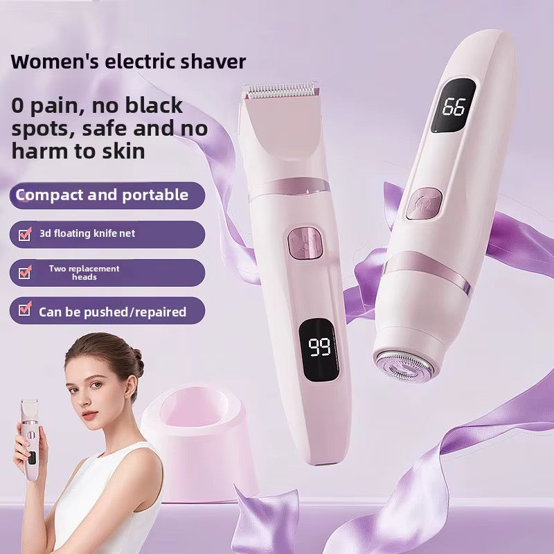 DualTrim 2-i-1 – Lady-rakapparat & keramisk bikinitrimmer – lämplig för känslig hud