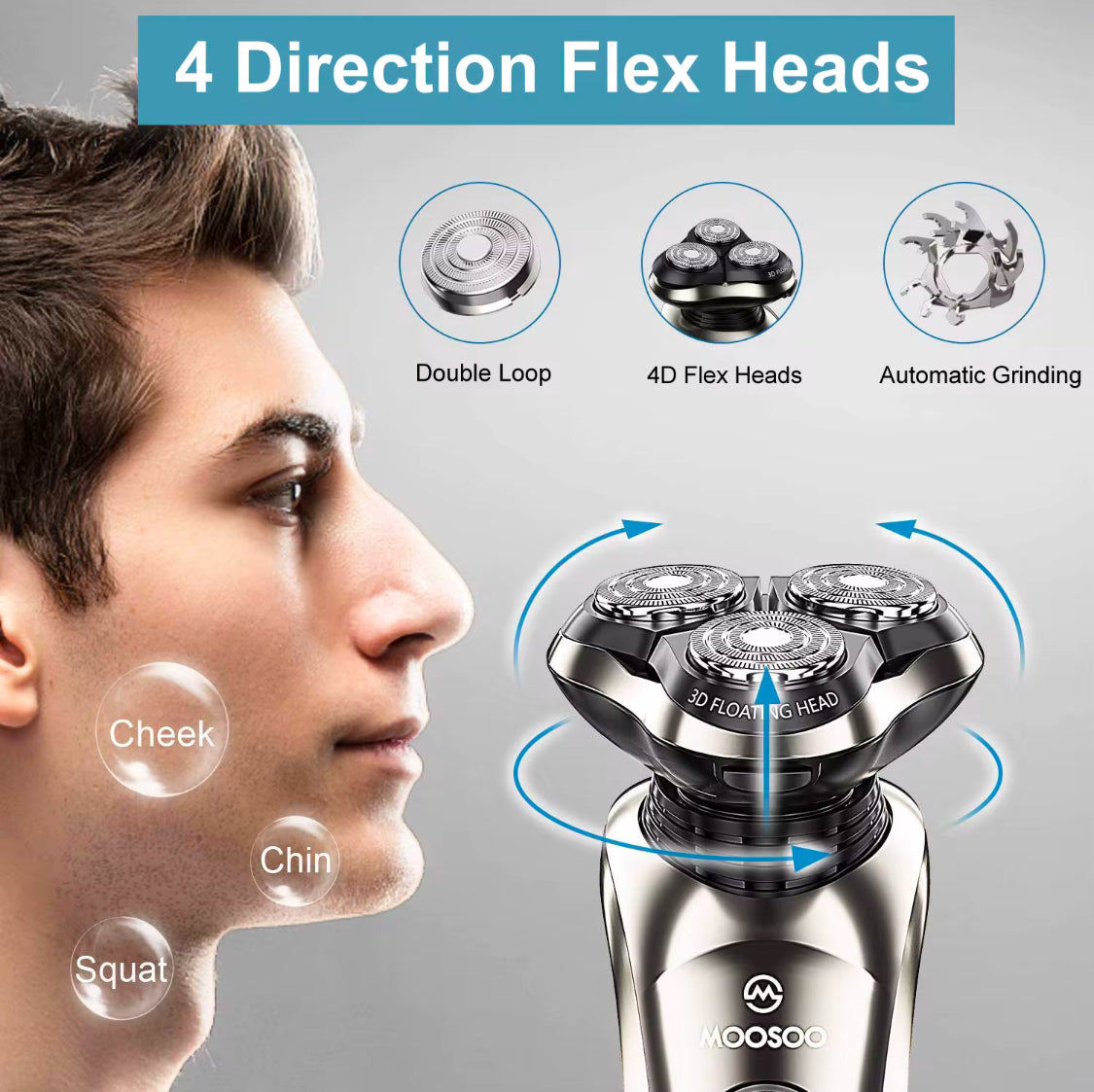 Shaver med opladnings- og steriliseringsbase