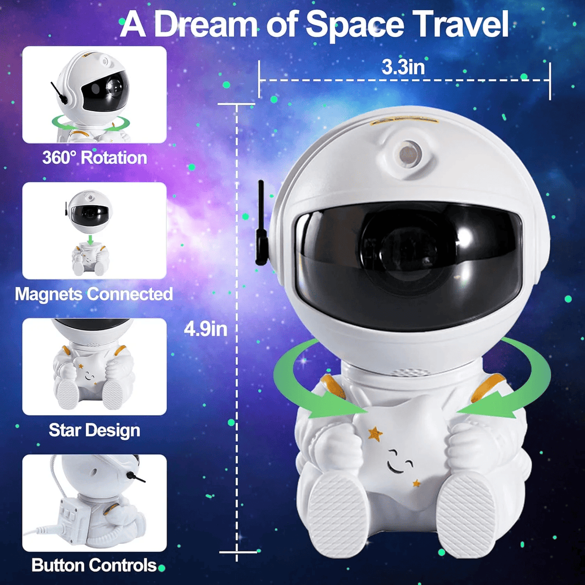Busters astronaut stjernehimmel projektor